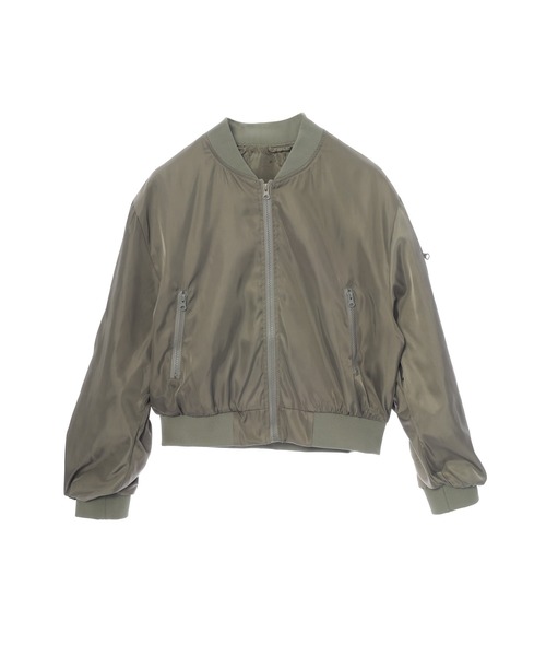 Edit Sheen（エディットシーン）の「シャーリングスリーブMA-1ブルゾン（ブルゾン・レディース・アイボリー/カーキ・M）」の11枚目の写真