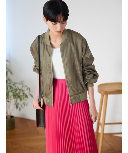 Edit Sheen（エディットシーン）の「シャーリングスリーブMA-1ブルゾン（ブルゾン・レディース・アイボリー/カーキ・M）」の19枚目の写真