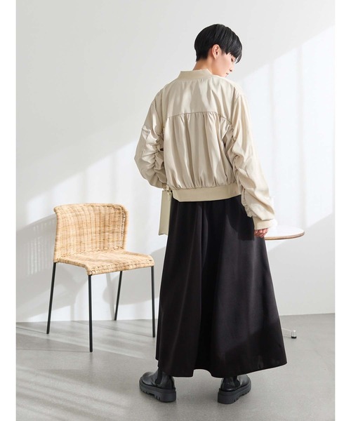 Edit Sheen（エディットシーン）の「シャーリングスリーブMA-1ブルゾン（ブルゾン・レディース・アイボリー/カーキ・M）」の21枚目の写真