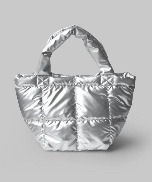 minia（ミニア）の「パフトート（ハンドバッグ・レディース・ブラウン/ブラック/アイボリー/シルバー・FREE）」の4枚目の写真