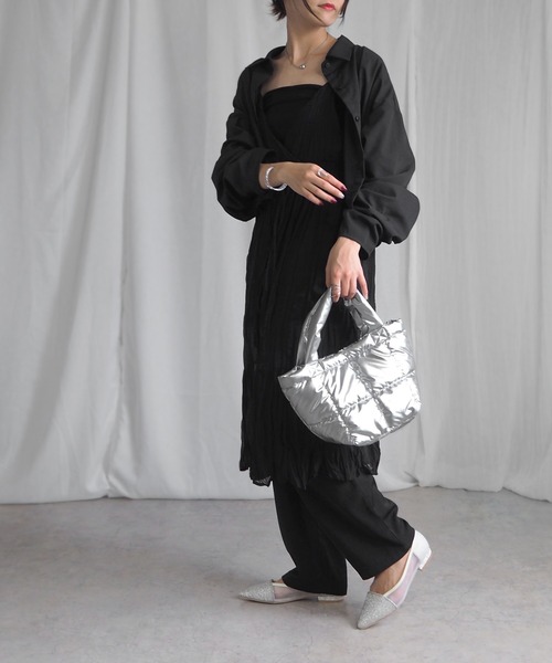 minia（ミニア）の「パフトート（ハンドバッグ・レディース・ブラウン/ブラック/アイボリー/シルバー・FREE）」の18枚目の写真