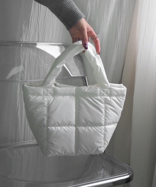 minia（ミニア）の「パフトート（ハンドバッグ・レディース・ブラウン/ブラック/アイボリー/シルバー・FREE）」の13枚目の写真