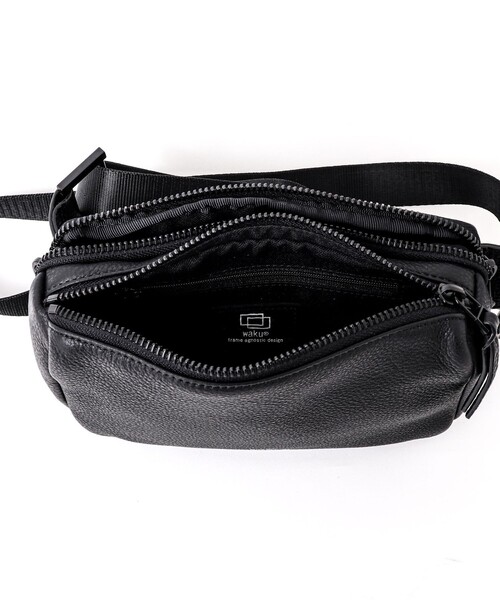【waku/ワク】レザースクエアミニショルダーバッグ (WK-0028 waku（ワク）の「【waku/ワク】レザースクエアミニショルダー