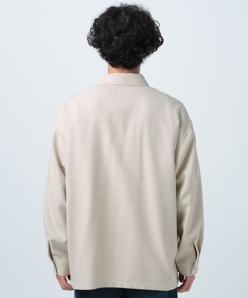 BAYFLOW(ベイフロー)の「バスケットウィーブシャツ(シャツ/ブラウス・メンズ・ブラック/ベージュ/ブルー・MEDIUM/LARGE)」の10枚目の写真