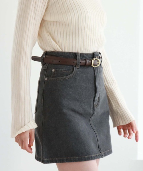 archives(アルシーヴ)の「シンプルベルト(ベルト・レディース・ブラック/ダークブラウン・FREE)」の5枚目の写真