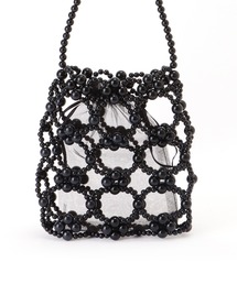 Lace Ladies | インナー付き コンパクト ビーズ メッシュ バッグ(トートバッグ)