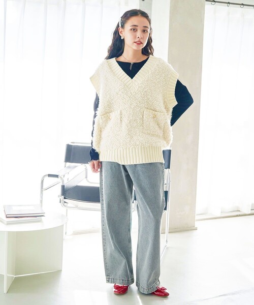 FREAK'S STORE(フリークスストア)の「カーヴィーデニム/カーブデニム(デニムパンツ・レディース・サックスブルー/ブラック/ブルー/ターコイズブルー・MEDIUM/SMALL)」の21枚目の写真