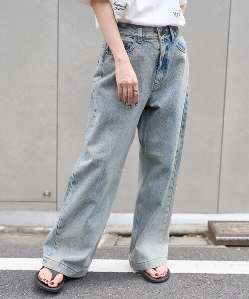 FREAK'S STORE(フリークスストア)の「カーヴィーデニム/カーブデニム(デニムパンツ・レディース・サックスブルー/ブラック/ブルー/ターコイズブルー・MEDIUM/SMALL)」の13枚目の写真