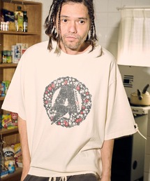 mt8866- flower anarchy short sleeve pigment Tシャツ