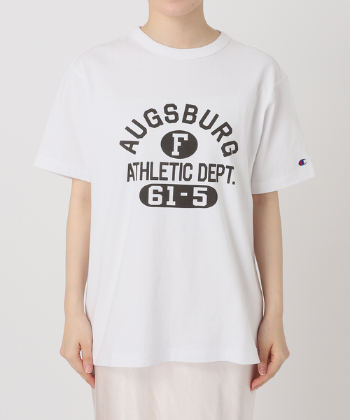 Champion（チャンピオン）の「【Champion/チャンピオン】別注 SHORT SLEEVE College T-SHIRT（Tシャツ/カットソー・レディース・チャコールグレー/グリーン/ホワイト・FREE）」の16枚目の写真