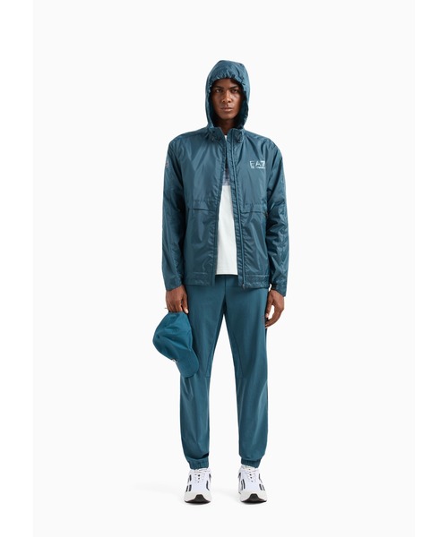 EMPORIO ARMANI EA7（エンポリオアルマーニイーエーセブン）の「【エンポリオ アルマーニ EA7】Dynamic Athlete フード付きジャケット VENTUS7テクニカルファブリック（ナイロンジャケット・メンズ・ブルーグリーン・LARGE/MEDIUM/SMALL/X-LARGE/X-SMALL）」の4枚目の写真