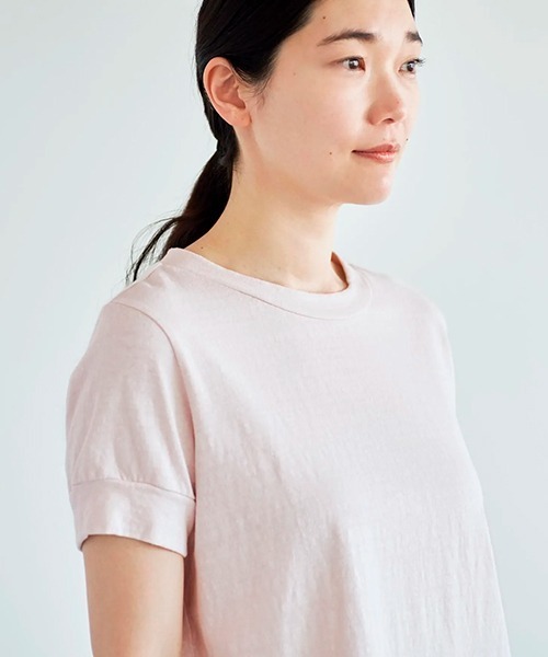 HAU（ハウ）の「トップス gauze（Tシャツ/カットソー・レディース・ライトグレー/ホワイト/サックスブルー/チャコールグレー/ピンク/ブルー・ONE SIZE/ONESIZE/MEDIUM）」の6枚目の写真