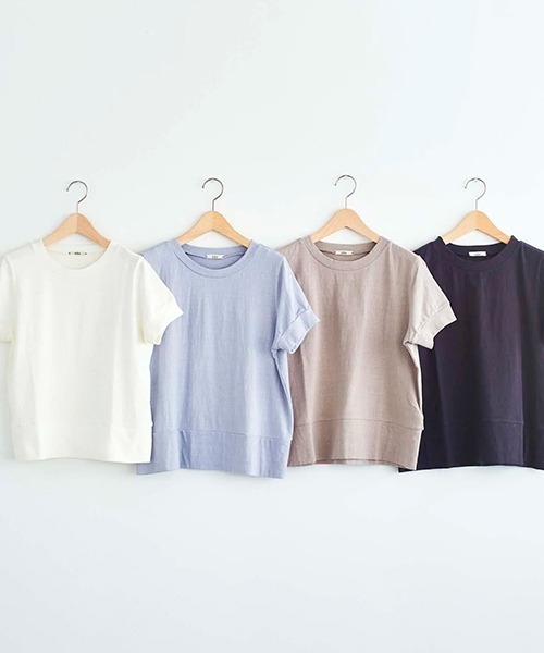 HAU（ハウ）の「トップス gauze（Tシャツ/カットソー・レディース・ライトグレー/ホワイト/サックスブルー/チャコールグレー/ピンク/ブルー・ONE SIZE/ONESIZE/MEDIUM）」の7枚目の写真