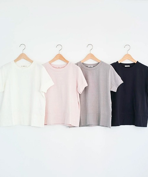 HAU（ハウ）の「トップス gauze（Tシャツ/カットソー・レディース・ライトグレー/ホワイト/サックスブルー/チャコールグレー/ピンク/ブルー・ONE SIZE/ONESIZE/MEDIUM）」の18枚目の写真