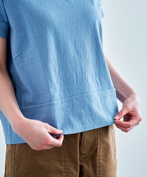 HAU（ハウ）の「トップス gauze（Tシャツ/カットソー・レディース・ライトグレー/ホワイト/サックスブルー/チャコールグレー/ピンク/ブルー・ONE SIZE/ONESIZE/MEDIUM）」の22枚目の写真