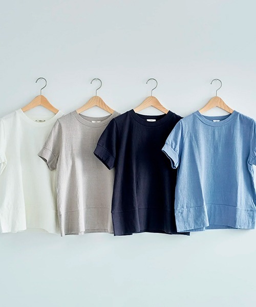 HAU（ハウ）の「トップス gauze（Tシャツ/カットソー・レディース・ライトグレー/ホワイト/サックスブルー/チャコールグレー/ピンク/ブルー・ONE SIZE/ONESIZE/MEDIUM）」の15枚目の写真