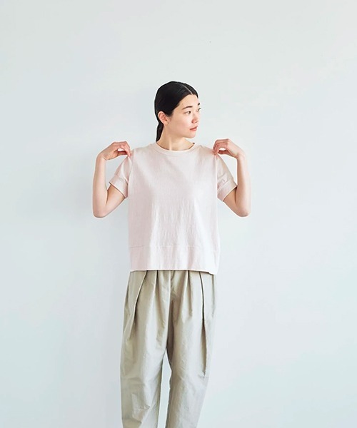 HAU（ハウ）の「トップス gauze（Tシャツ/カットソー・レディース・ライトグレー/ホワイト/サックスブルー/チャコールグレー/ピンク/ブルー・ONE SIZE/ONESIZE/MEDIUM）」の21枚目の写真