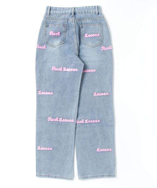 ENLIKE（エンリケ）の「ランダムレターデザインデニムパンツ（デニム