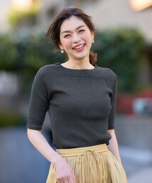 ラメリブニット