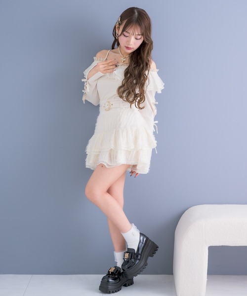 couture BY ROJITA（クチュールバイロジータ）の「キラキラテレコトップス（Tシャツ/カットソー・レディース・グレー/ブラック/アイボリー・FREE）」の14枚目の写真