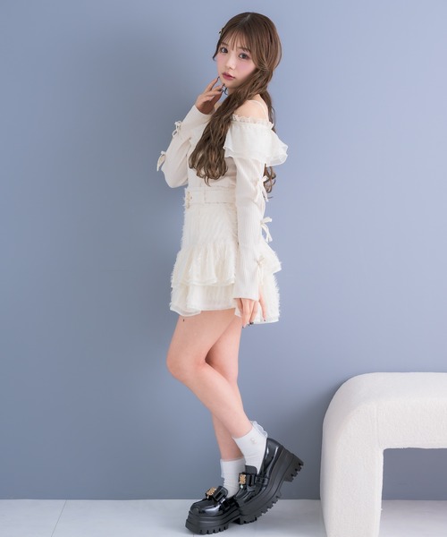 couture BY ROJITA（クチュールバイロジータ）の「キラキラテレコトップス（Tシャツ/カットソー・レディース・グレー/ブラック/アイボリー・FREE）」の15枚目の写真