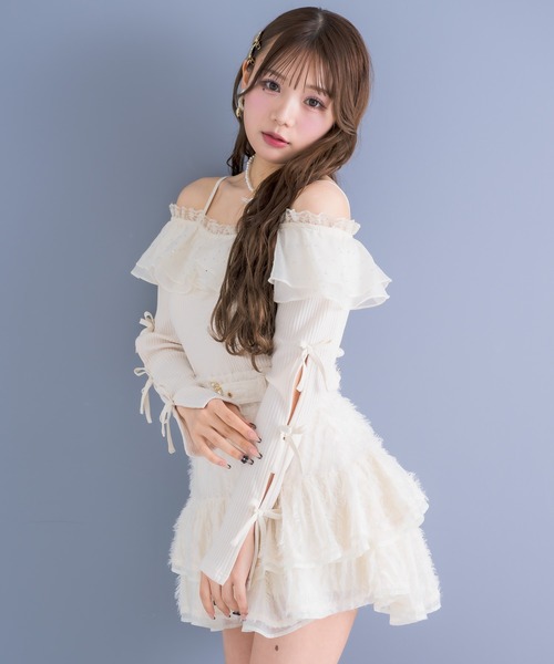 couture BY ROJITA（クチュールバイロジータ）の「キラキラテレコトップス（Tシャツ/カットソー・レディース・グレー/ブラック/アイボリー・FREE）」の11枚目の写真