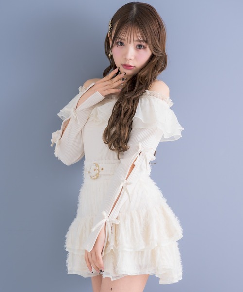 couture BY ROJITA（クチュールバイロジータ）の「キラキラテレコトップス（Tシャツ/カットソー・レディース・グレー/ブラック/アイボリー・FREE）」の12枚目の写真