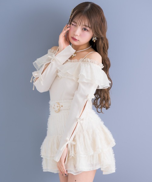 couture BY ROJITA（クチュールバイロジータ）の「キラキラテレコトップス（Tシャツ/カットソー・レディース・グレー/ブラック/アイボリー・FREE）」の13枚目の写真