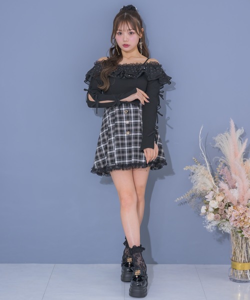 couture BY ROJITA（クチュールバイロジータ）の「キラキラテレコトップス（Tシャツ/カットソー・レディース・グレー/ブラック/アイボリー・FREE）」の22枚目の写真