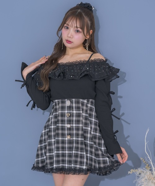 couture BY ROJITA（クチュールバイロジータ）の「キラキラテレコトップス（Tシャツ/カットソー・レディース・グレー/ブラック/アイボリー・FREE）」の17枚目の写真