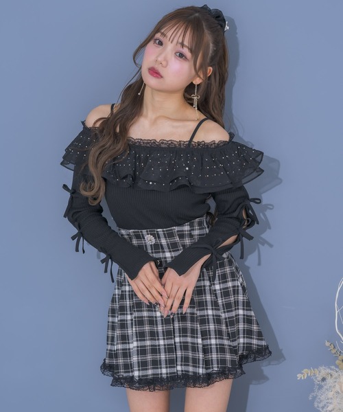 couture BY ROJITA（クチュールバイロジータ）の「キラキラテレコトップス（Tシャツ/カットソー・レディース・グレー/ブラック/アイボリー・FREE）」の19枚目の写真