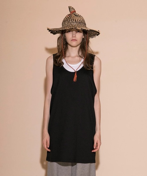 my beautiful landlet（マイビューティフルランドレット）の「【my beautiful landlet】MERCERIZATION JERSEY BIG TANK TOP（タンクトップ・メンズ・ブラック/ベージュ/ネイビー/パープル/ホワイト・FREE）」の3枚目の写真