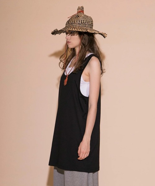 my beautiful landlet（マイビューティフルランドレット）の「【my beautiful landlet】MERCERIZATION JERSEY BIG TANK TOP（タンクトップ・メンズ・ブラック/ベージュ/ネイビー/パープル/ホワイト・FREE）」の8枚目の写真