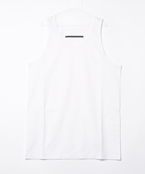my beautiful landlet（マイビューティフルランドレット）の「【my beautiful landlet】MERCERIZATION JERSEY BIG TANK TOP（タンクトップ・メンズ・ブラック/ベージュ/ネイビー/パープル/ホワイト・FREE）」の15枚目の写真