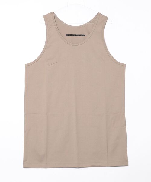 my beautiful landlet（マイビューティフルランドレット）の「【my beautiful landlet】MERCERIZATION JERSEY BIG TANK TOP（タンクトップ・メンズ・ブラック/ベージュ/ネイビー/パープル/ホワイト・FREE）」の18枚目の写真