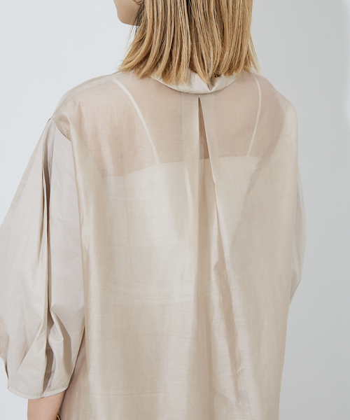 NOMINE（ノミネ）の「【上下2点コーデセット/セットアップ対応】シアー シャツ＋パンツSET-UP【WEB限定】（その他パンツ・レディース・ブルー/ブラウン/ベージュ/ブラック・フリー）」の11枚目の写真