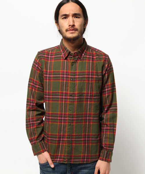 CIAOPANIC（チャオパニック）の「【Ciaopanic】　ソフトビエラCHシャツLS（シャツ/ブラウス・メンズ・ベージュ/レッド/ベージュ系その他/ダークグリーン/オレンジ/ネイビー/グリーン/マスタード/オリーブ・SMALL/MEDIUM/LARGE）」の4枚目の写真