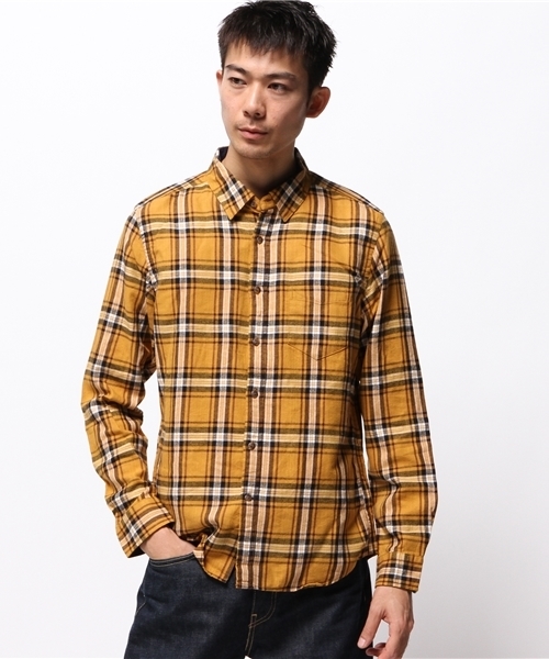 CIAOPANIC（チャオパニック）の「【Ciaopanic】　ソフトビエラCHシャツLS（シャツ/ブラウス・メンズ・ベージュ/レッド/ベージュ系その他/ダークグリーン/オレンジ/ネイビー/グリーン/マスタード/オリーブ・SMALL/MEDIUM/LARGE）」の7枚目の写真