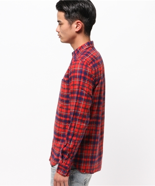 CIAOPANIC（チャオパニック）の「【Ciaopanic】　ソフトビエラCHシャツLS（シャツ/ブラウス・メンズ・ベージュ/レッド/ベージュ系その他/ダークグリーン/オレンジ/ネイビー/グリーン/マスタード/オリーブ・SMALL/MEDIUM/LARGE）」の11枚目の写真