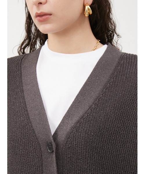 Mila Owen（ミラオーウェン）の「リネン混Vネックカーディガン