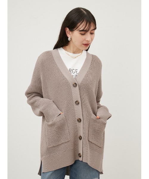 Mila Owen Vネックカーディガン ベージュ 未使用 Mila Owen Vネックカーディガン ベージュ 未使用 カーディガン