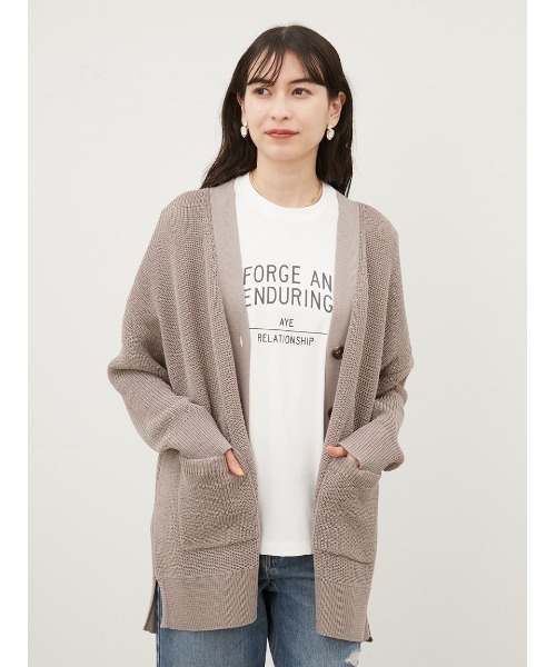 Mila Owen（ミラオーウェン）の「リネン混Vネックカーディガン