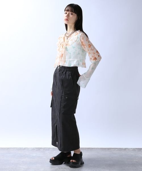 JEANASIS（ジーナシス）の「フラップポケットナロースカート/114467