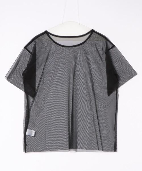 STYLEBLOCK(スタイルブロック)の「チュールレイヤードTシャツ(Tシャツ/カットソー・レディース・グレー/チャコールグレー/アイボリー/ブラック・M)」の5枚目の写真