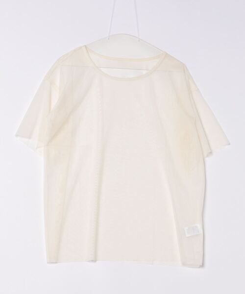 STYLEBLOCK(スタイルブロック)の「チュールレイヤードTシャツ(Tシャツ/カットソー・レディース・グレー/チャコールグレー/アイボリー/ブラック・M)」の6枚目の写真