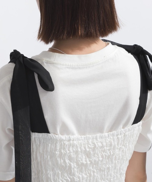PICCIN（ピッチン）の「【WEB限定】裾チュールビスチェ（キャミソール・レディース・オフホワイト/ブラック・L/M）」の20枚目の写真