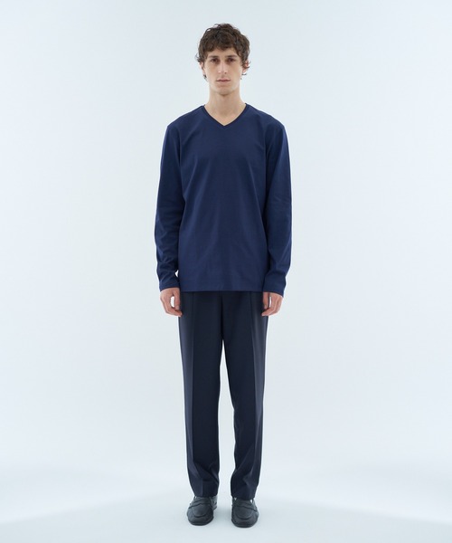 ESTNATION(エストネーション)の「ESTNATION / Vネックロングスリーブカットソー<EVER KEEP>(Tシャツ/カットソー・メンズ・ホワイト/ブラック/グレー/ネイビー・MEDIUM/LARGE/X-LARGE/SMALL)」の20枚目の写真