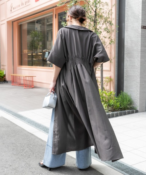 SENSE OF PLACE by URBAN RESEARCH(センスオブプレイスバイアーバンリサーチ)の「ウエストタックシャツワンピース(ワンピース・レディース・チャコールグレー/ブルー/ブラック/ベージュ/ブルー系その他/ブラック系その他・ONE/S)」の17枚目の写真