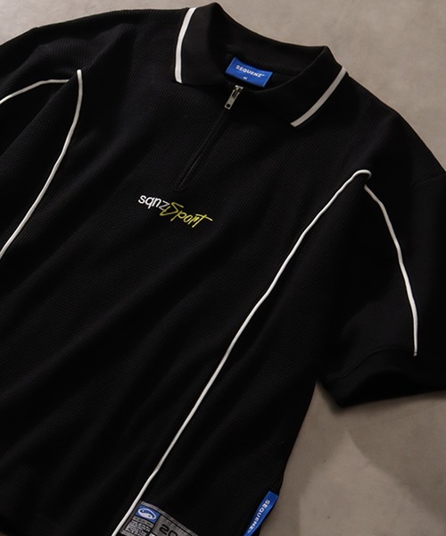 SEQUENZ(シークエンズ)の「【SEQUENZ/シークエンズ】SQNZ SPORT ZIP POLO S/S THERMAL / パイピング ワッフル半袖ジップポロ(Tシャツ/カットソー・メンズ・イエロー/アイボリー/サックスブルー/ブラック・XL/L/M/S)」の13枚目の写真