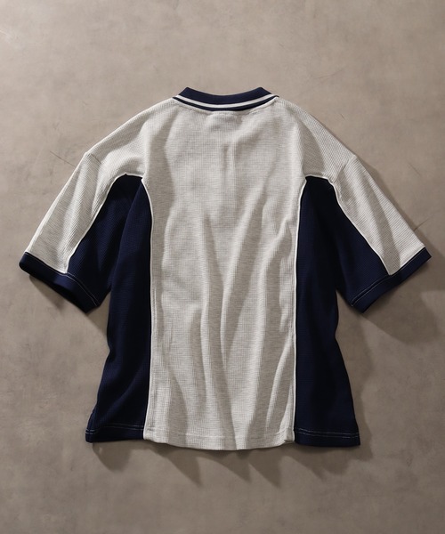 SEQUENZ(シークエンズ)の「【SEQUENZ/シークエンズ】SQNZ SPORT ZIP POLO S/S THERMAL / パイピング ワッフル半袖ジップポロ(Tシャツ/カットソー・メンズ・イエロー/アイボリー/サックスブルー/ブラック・XL/L/M/S)」の11枚目の写真